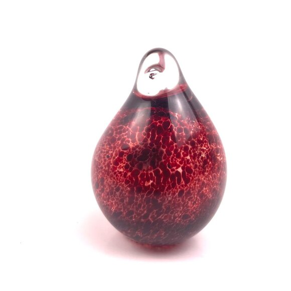 Hand Blown Art Glass Bird Figurine Red Speckled Murano Style Studio Art Glass - Picture 9 of 10